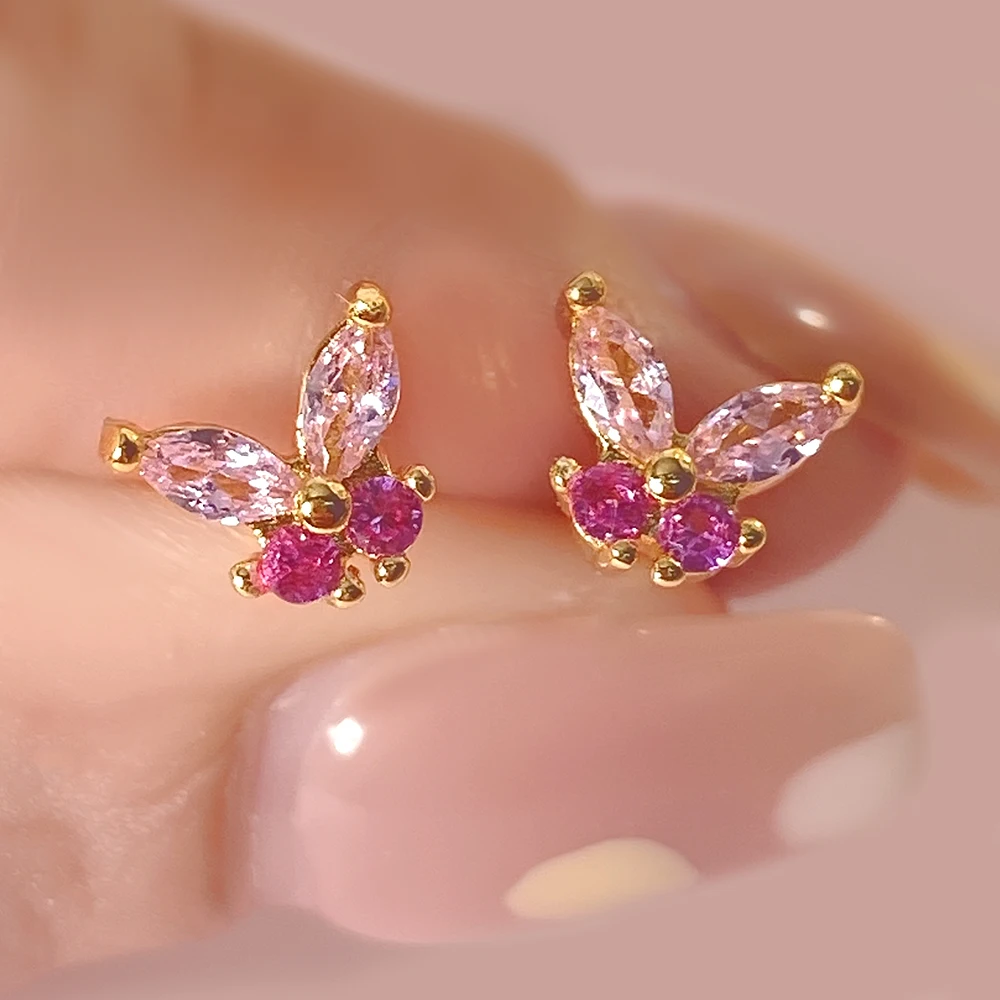 Wholesale Foxi Factory Fashion Stud Earrings - Real Gold Plated