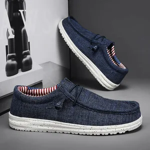 Men's Casual Shoes Slip on Canvas Loafer Comfortable Walking Flats for Man Non Slip Soft Moccasins Sneakers Summer Loafers