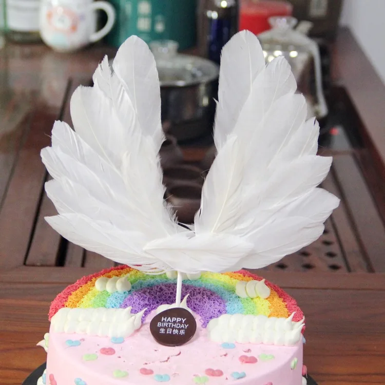 Ange Ailes Gâteau Cupcake Topper Décoration Pour Anniversaire Fête