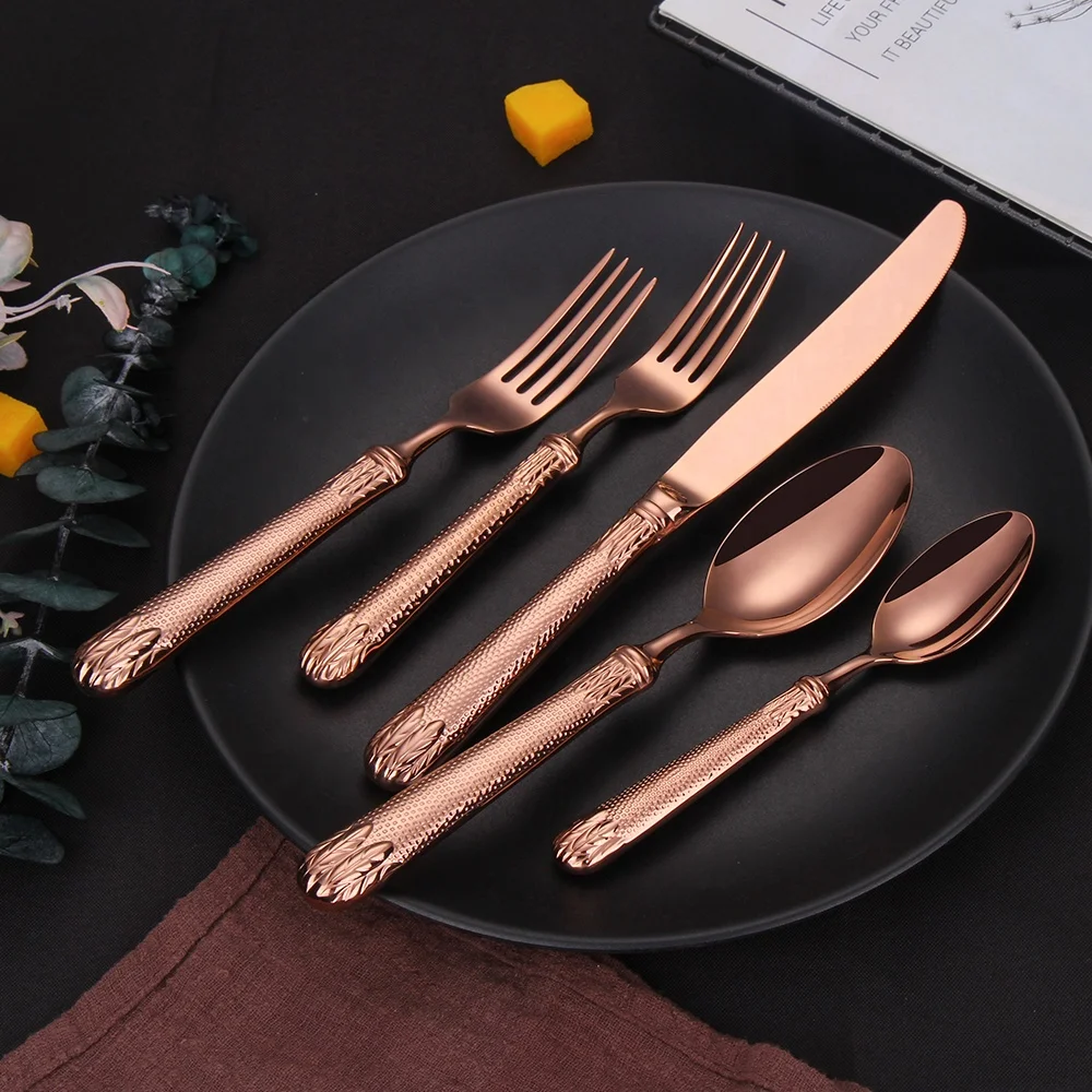 11-teiliges Servierbesteck-Set Aus Edelstahl – Goldfarben, Inkl. Löffel, Gabeln, Zangen & Kuchenheber