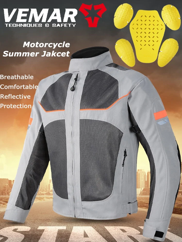 Motorradjacke Motocross Jacke Herren Vemar Sommer Motorrad Jacke