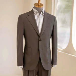 Men's Haute Couture Bespoke Wedding Suit 100% Wool 120-150' Super British Fabric Single Breasted Design High Quality Pant Coat