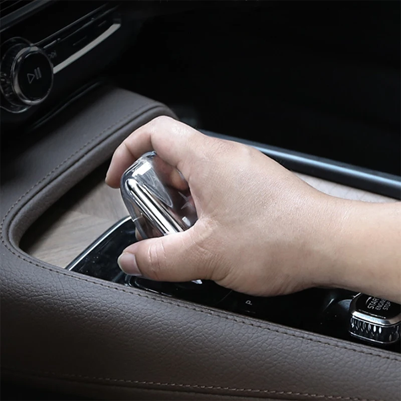 Housse De Levier De Vitesse En Cuir Synthétique Pour Volvo S60, XC60, V40, V60 (2014-2017) | Couleur Marron/noir | Installation Facile Sans Outils