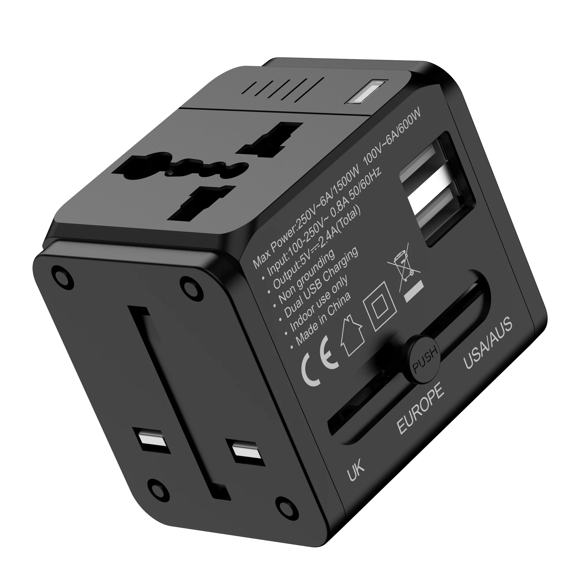 Africa India Power Plug Adapter Travel Set Ouliyo C Port Fast Safe Dual Usb And Usb C 24a 3927