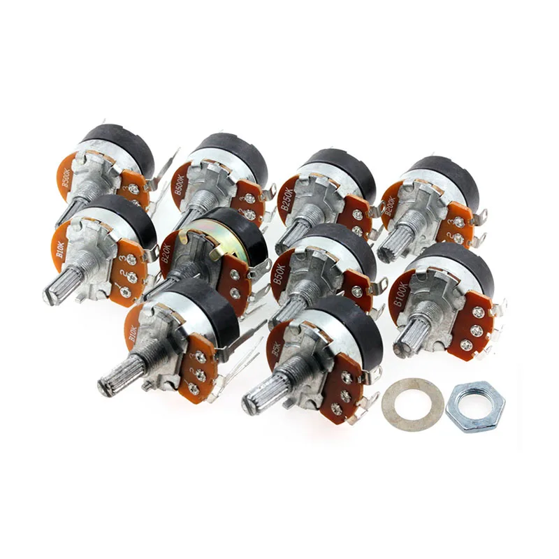 WH138-1 potentiometer with push switch B5K 5k ohm dimmer switch adjustable resistor WH138-1 B 5K/10K/20K/50K/100K/250K/500K
