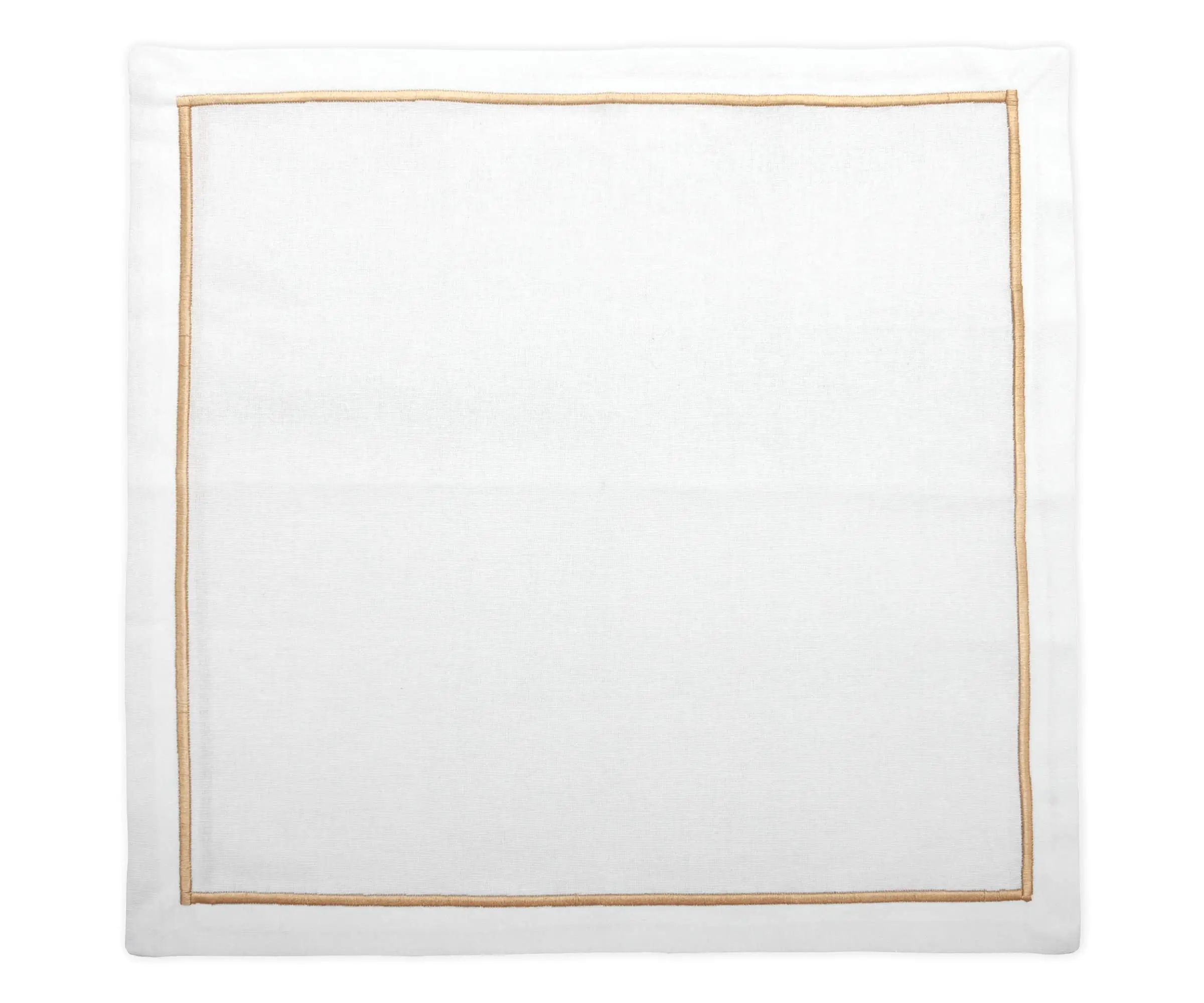 Luxury All Cotton And Linen Cotton Dinner Napkins White Embroidered