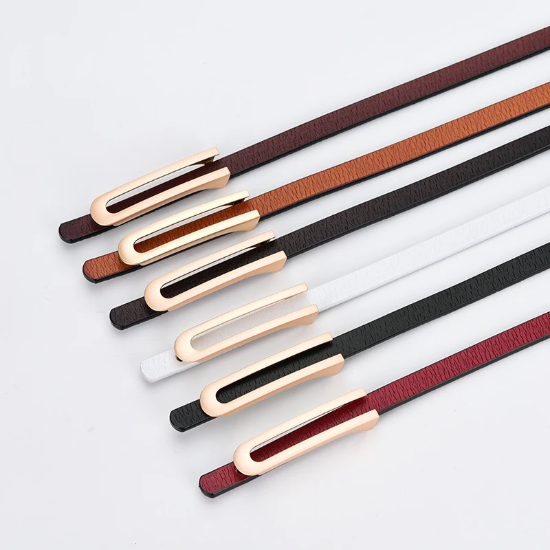 Оптовая продажа с фабрики на заказ тонкий пояс женский ремень из натуральной кожи модный для платья свитера