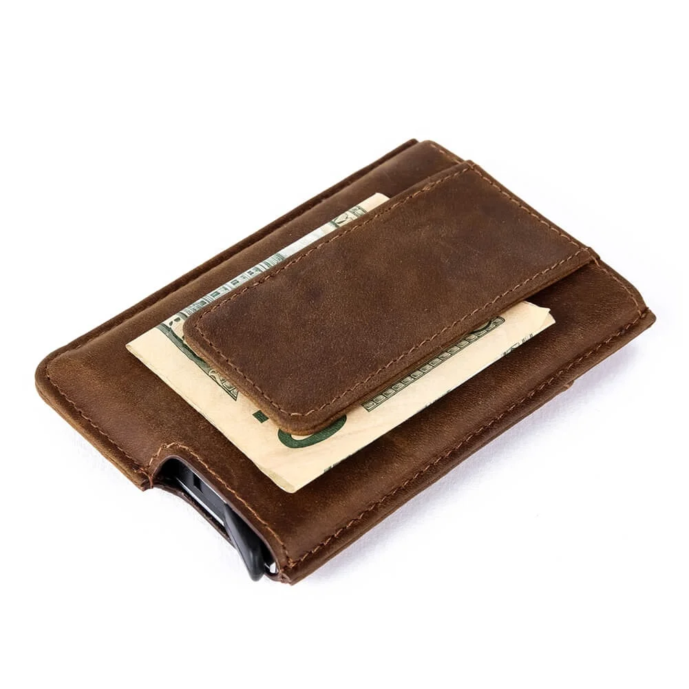 Mens Wallet Coach Magnetic Money Clip Men Card Holder RFID - Main Image
