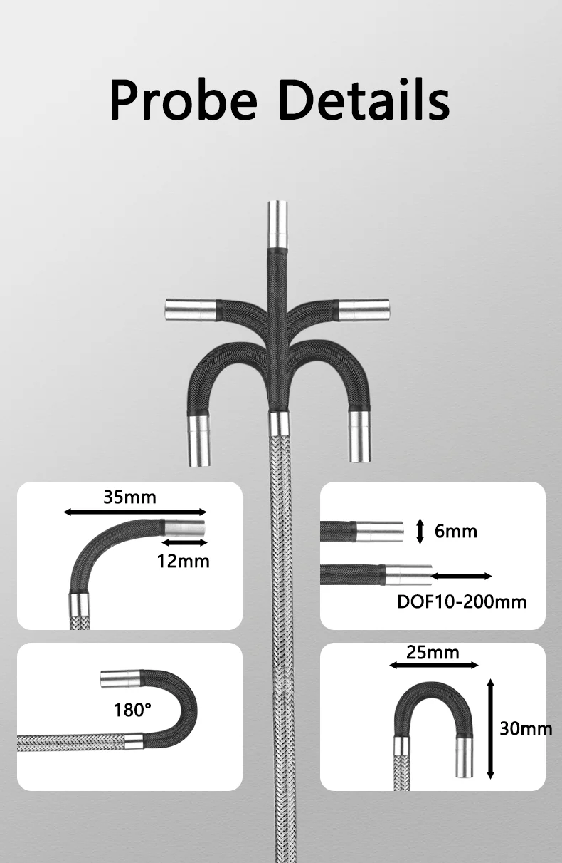 Avanline 4mm 4.5inch 2way Articulating Borescope 4/6mm Industrial