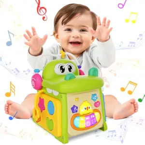 EPT Baby Early Educational Toys Multi-functional Crocodile Polyhedron Seven-sided Drum Story Machine Xube for Baby Toy