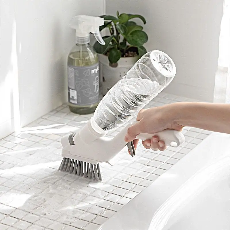 Multifunctional Water Spray Floor Brush Cleaning Set With Glass Scraper