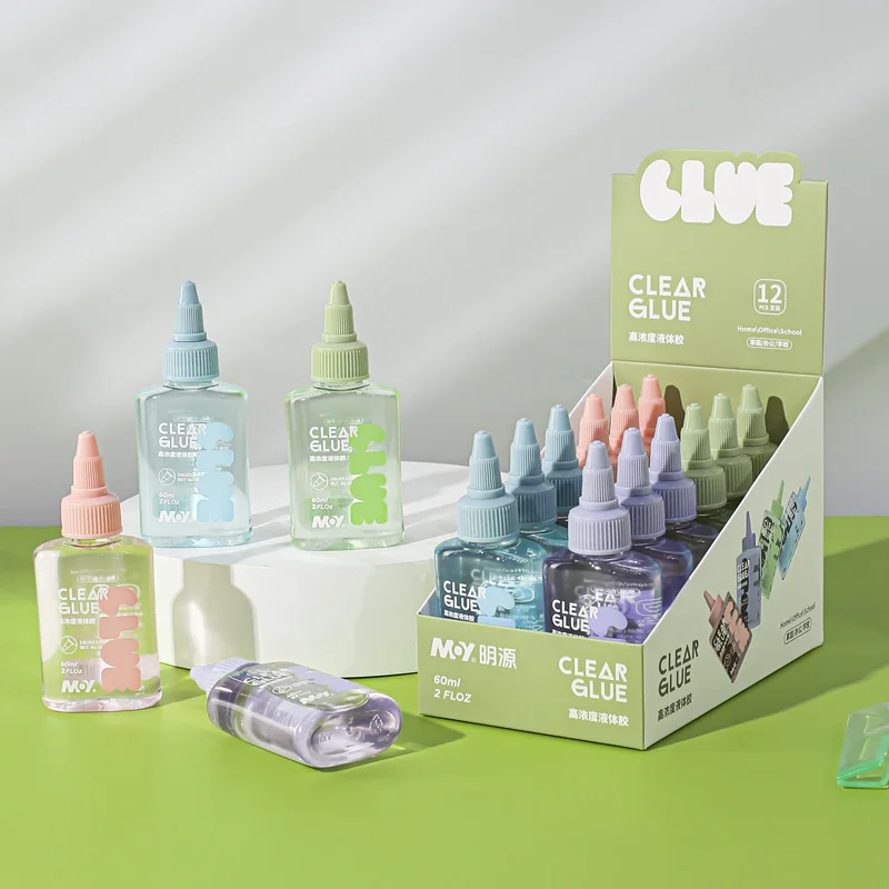 High Concentration Transparent Liquid Glue  for Office Use Children Students Handmade DIY Slime Paper Clear Glue Rotate Opening