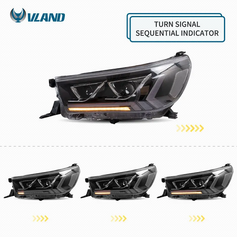 VLAND Full LED Headlights for Toyota Tundra 2014-2018 DRL Sequential Indicator YAA-TDR-2045 - VLAND Official