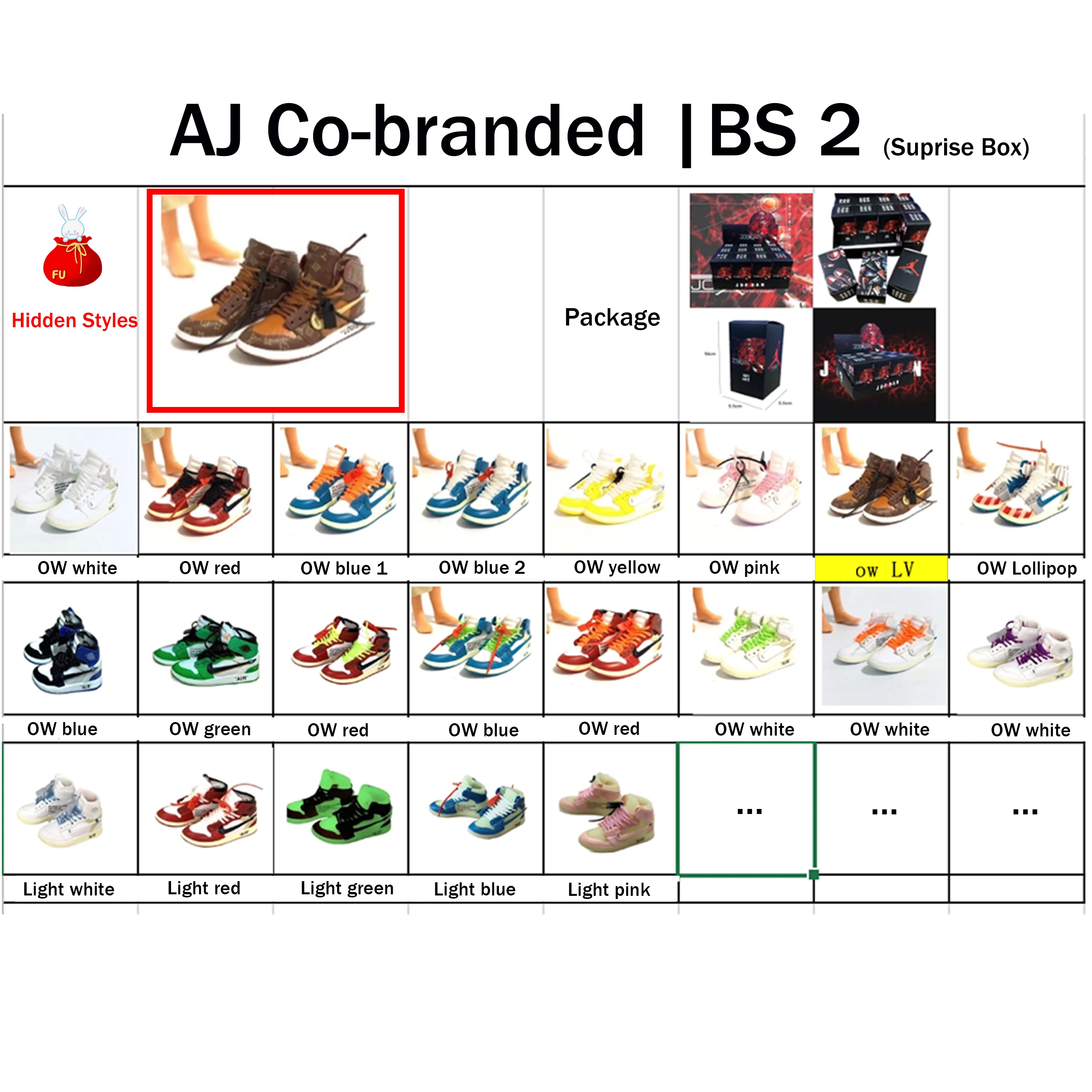 Mini Sneakers Mystery Box Optional Series Logo Popular Basketball Shoes ...