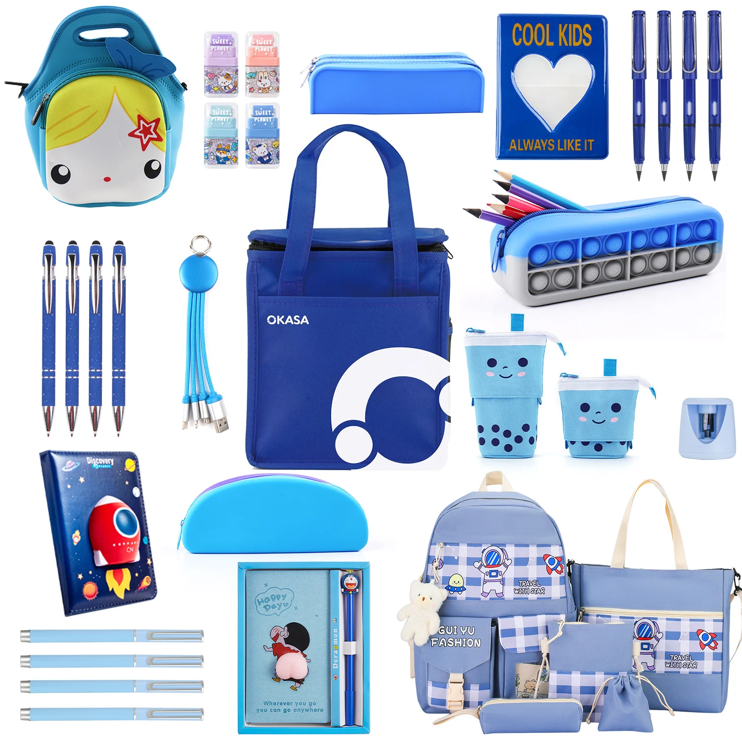 Набор заводских канцелярских принадлежностей, топ продаж, Подарочная коробка, набор канцелярских принадлежностей со стандартной планой 2022 года для офисных участников, бамбуковые канцелярские принадлежности