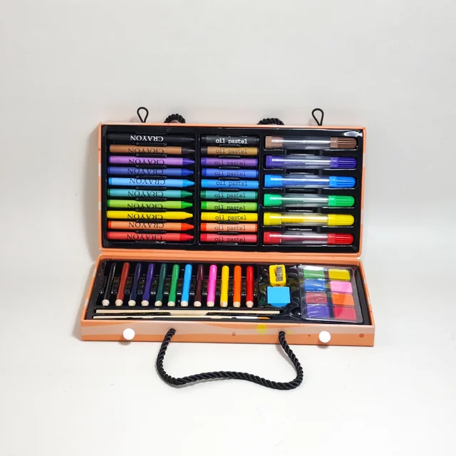 GF Factory Wholesale 59pcs Portable Customized Artists Beginners Painting Kit Kids Coloring Drawing Art Set