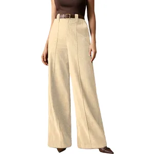 Clothing Manufacturer New Women's Clothing Retro Corduroy Wide-Leg High-Waisted Long Pants Loose Velvet Straight Pants