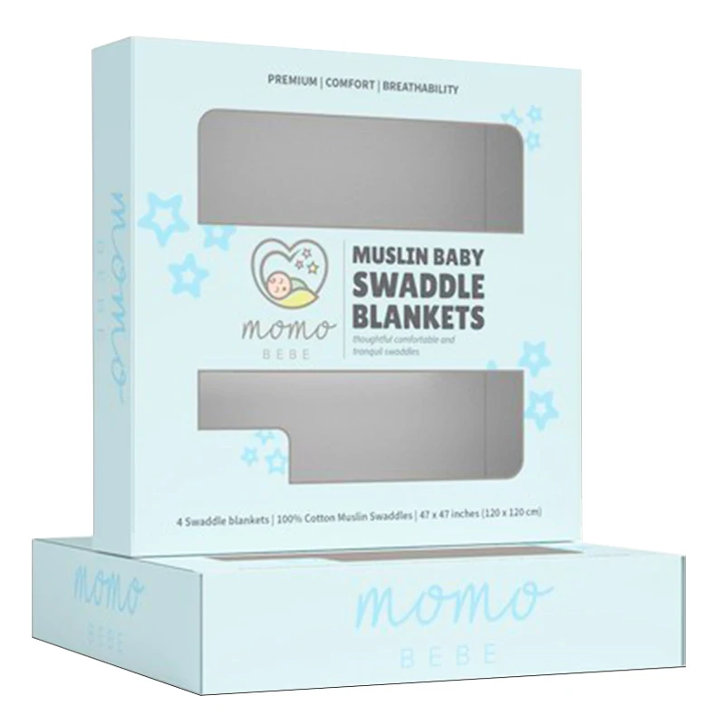 High Quality Luxury Custom Rigid Packaging Box for Baby Shoes and Clothing With Paper Tray manufacture