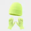 Autumn and winter warm gloves hat suit-[cyan]]