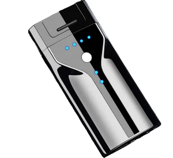FR-308 Electric USB Rechargeable Double Arc Plasma Candle Lighter Fashion Flameless Cigarette Lighter Custom Logo
