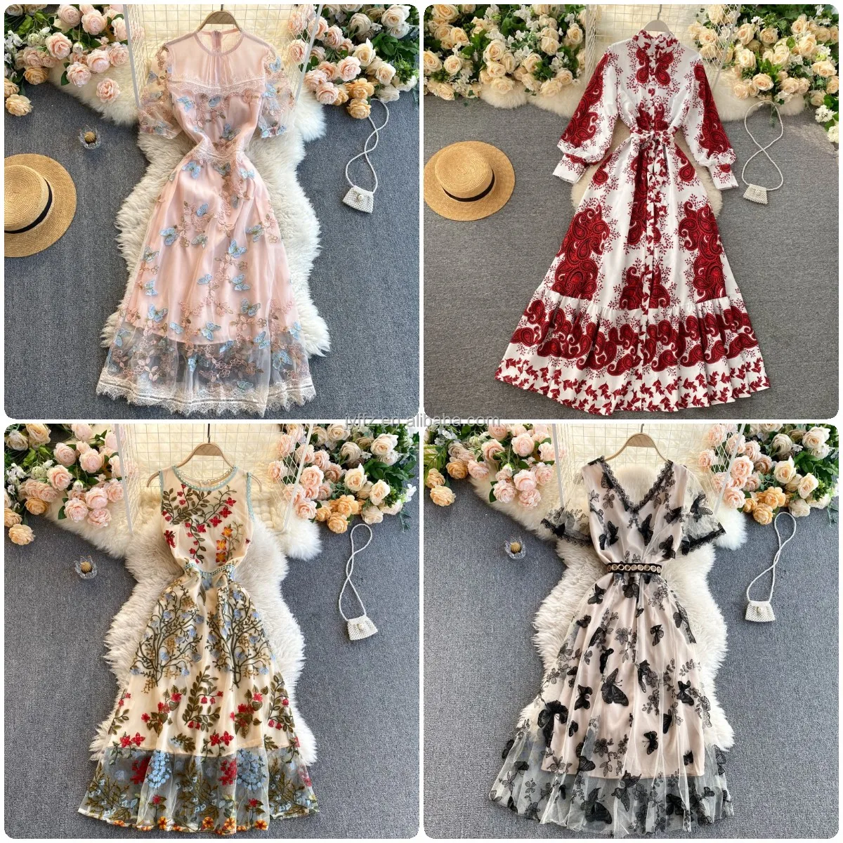 2022 summer fashion elegant dress French women's clothing manufacturers wholesale