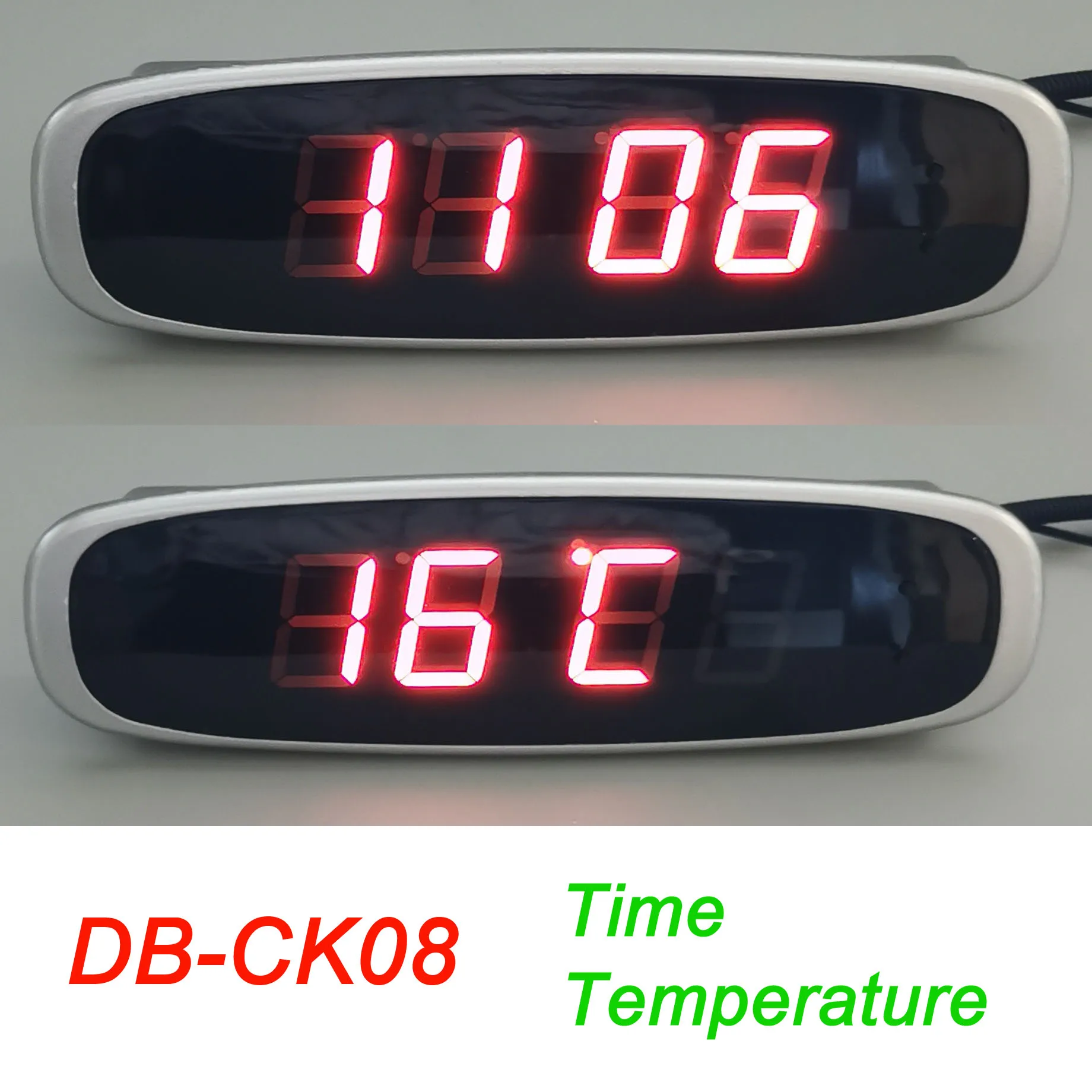 Bus Interior Accessories Time Temperature LED Display Bus Electronic  Digital Clock