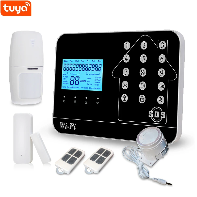 New Design Wireless WiFi Home Security System/Wireless Home Alarm Kit/Sim Card GSM Burglar Alarm WiFi Alarm System