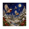 ZZC0960 Pintura de perlas de pájaros y animales navideños