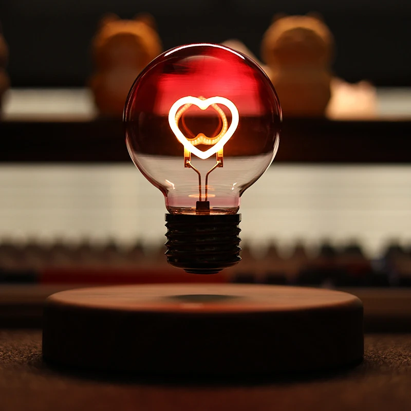 Creative Cross-Border Maglev Light Bulb Desk Lamp Smart Home Atmosphere Small Night Bedroom Bedside Decoration Wholesale Gift