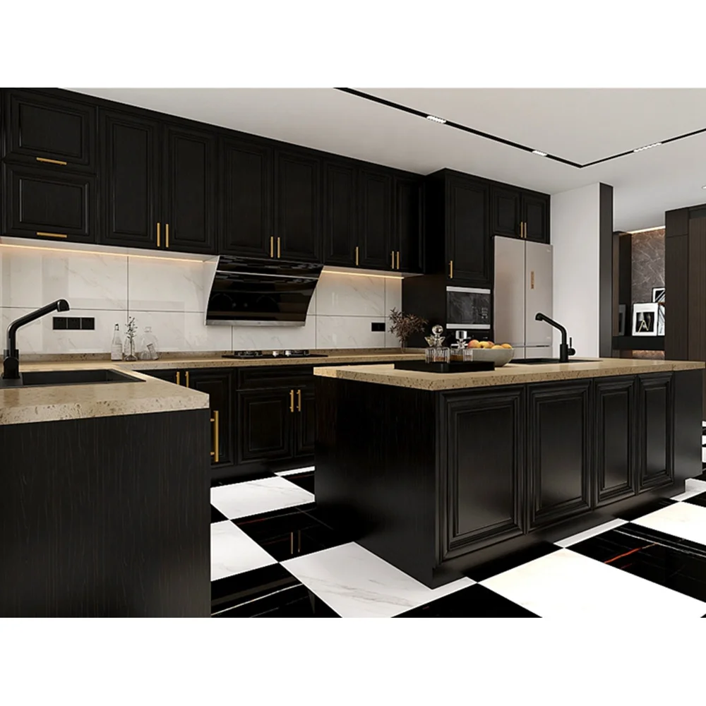 Latest Design Black Lacquer Display Storage Cabinet Home Kitchen Cabinet
