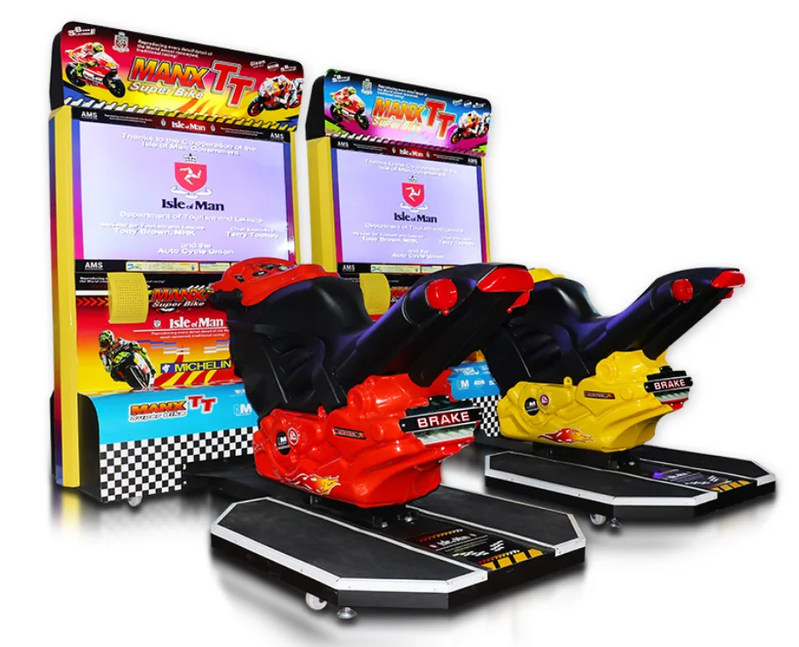 2024 Popular Indoor Amusement Coin Operated Arcade Simulator 42 LCD MANX TT 2 Players Motorcycle Racing Game Machine