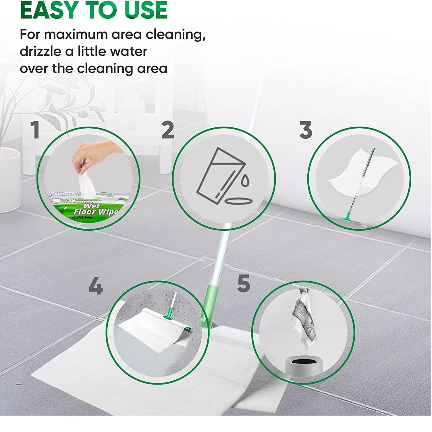 Big Wipes Toallitas Humedas Disposable Floor Mop Household Cleaning Wet