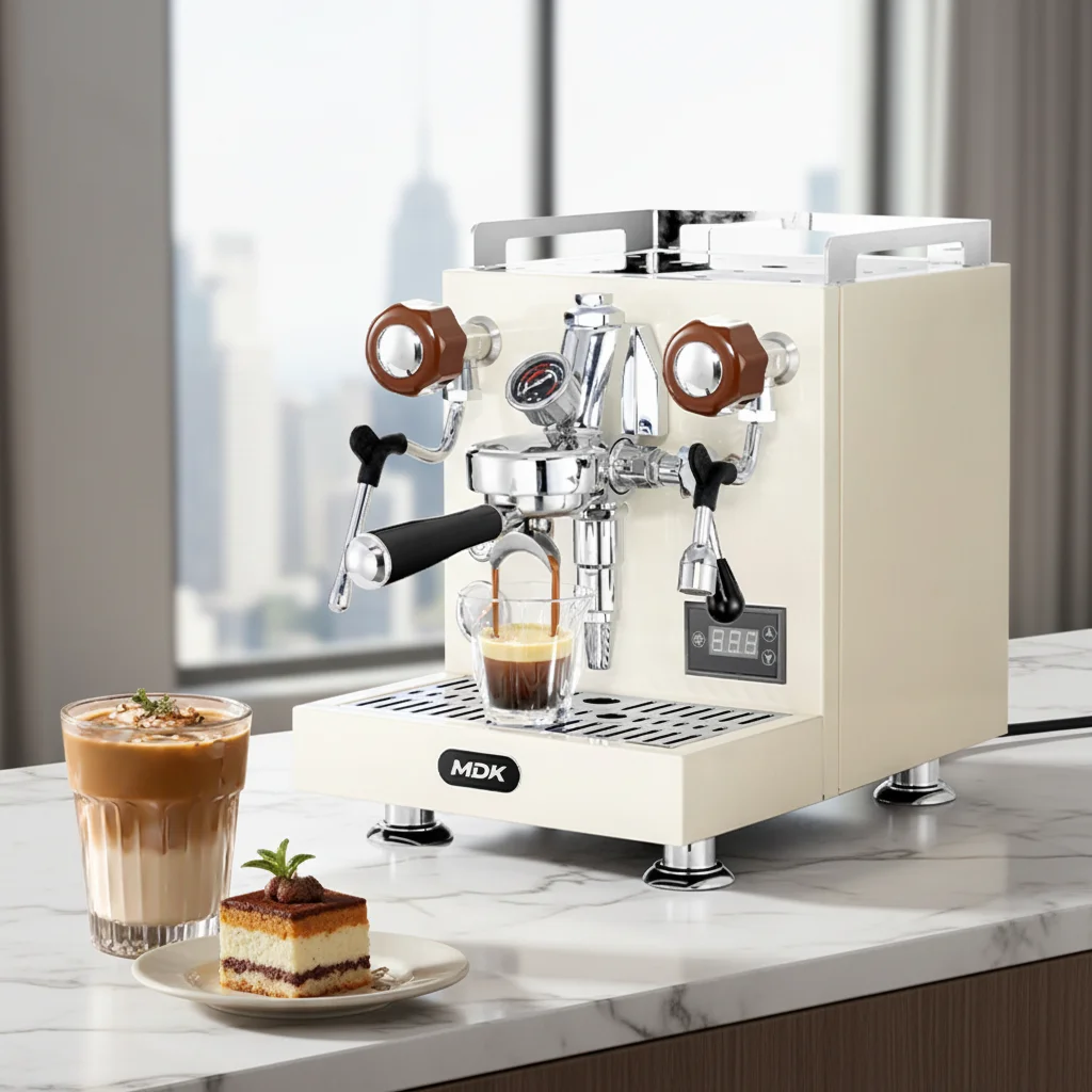 MDK MC-6 Semi-Automatic Espresso Machine for Business Use - 1600W