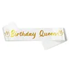 Testo bianco+oro-Birthday Queen