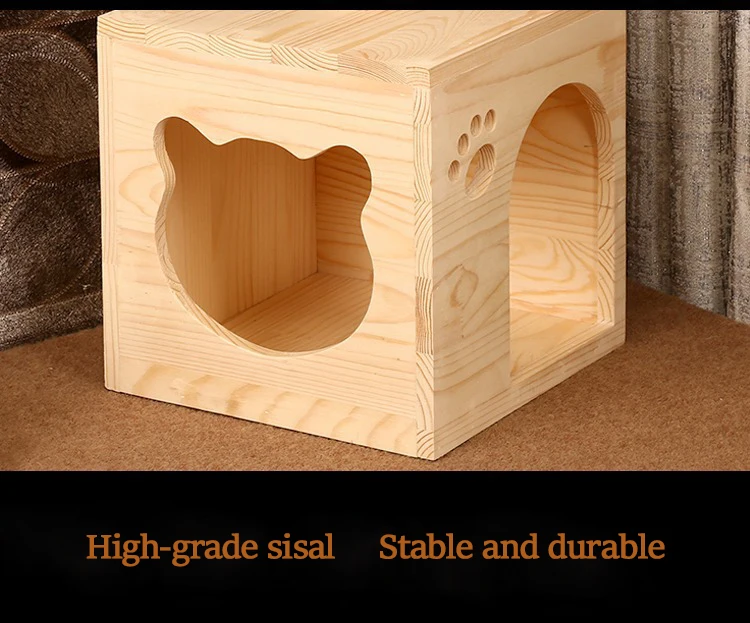 Cat Scratching Board Solid Wood Manufacturers Pet Toy Climbing Frame