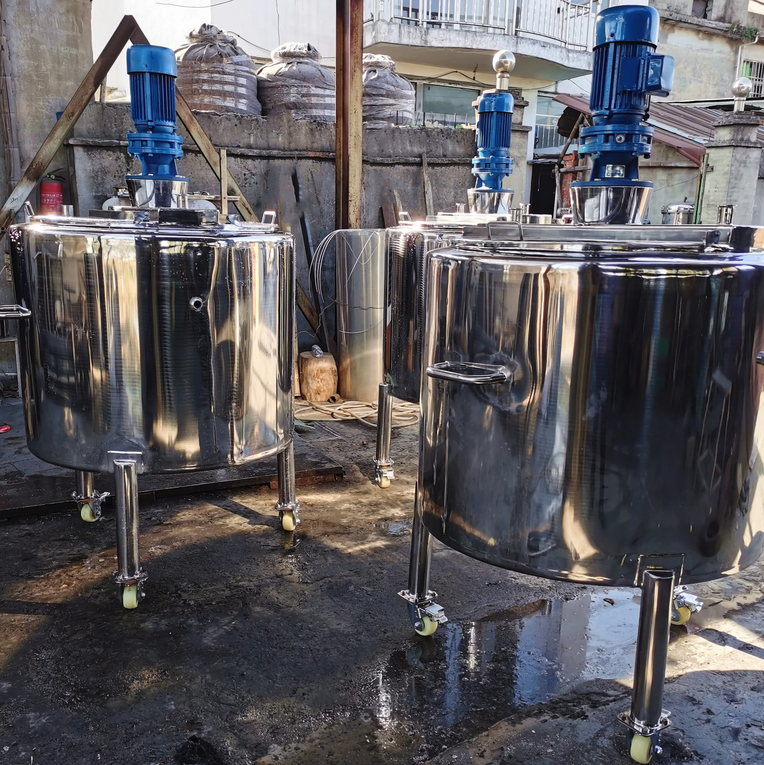 Stainless Steel Vacuum Emulsifying Mixer Lotion Shampoo Cream Cosmetics Mixing tank with Agitator
