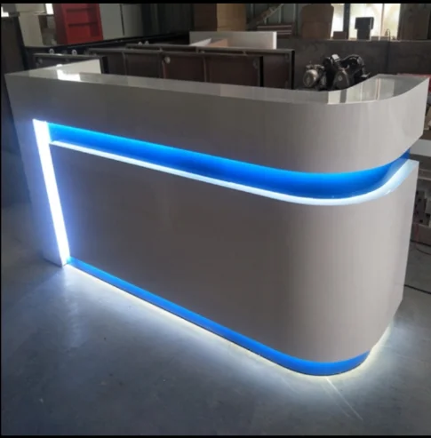 Factory Private Customization Solid Surface Reception Desk Front Table with Drawer
