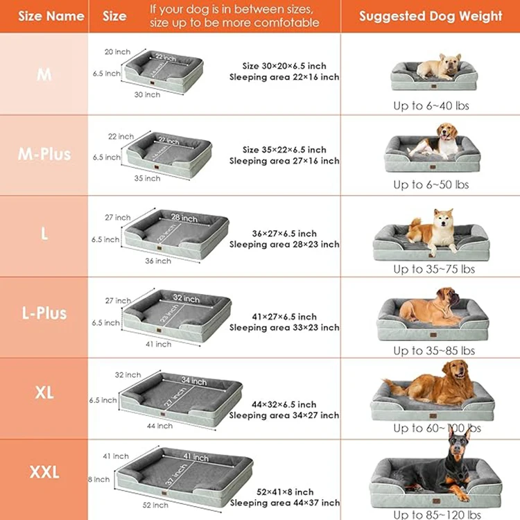 Factory Customized Minimalist Fancy Funny Rectangle Orthopedic Memory Foam Dog Bed Modern Anti Stress Pet Cat Bolster