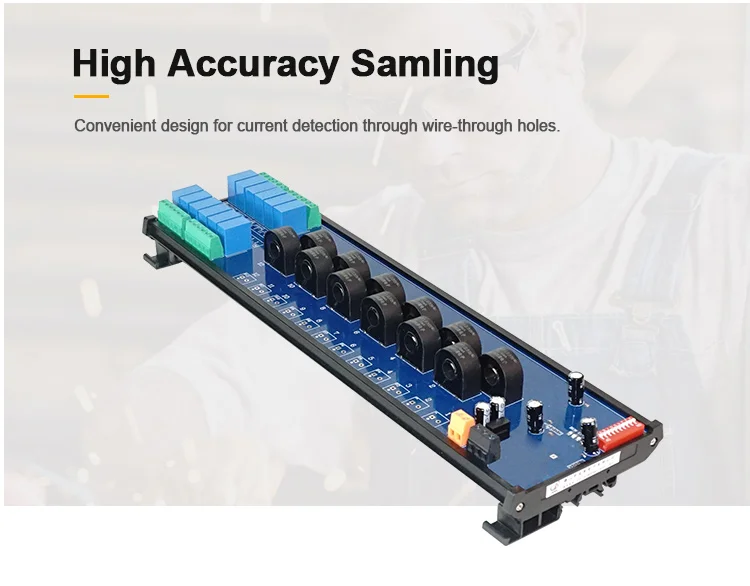 product huaqingjun 12 channel rs485 ac current voltage transformer detect module modbus rtu communication acquisition module338-5