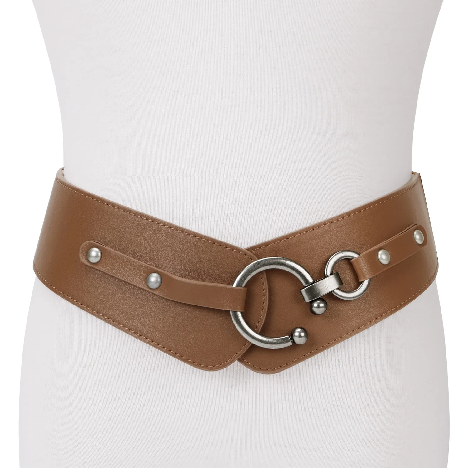à la mode pour femmes vintage large extensible élastique boucle ceinture A6 