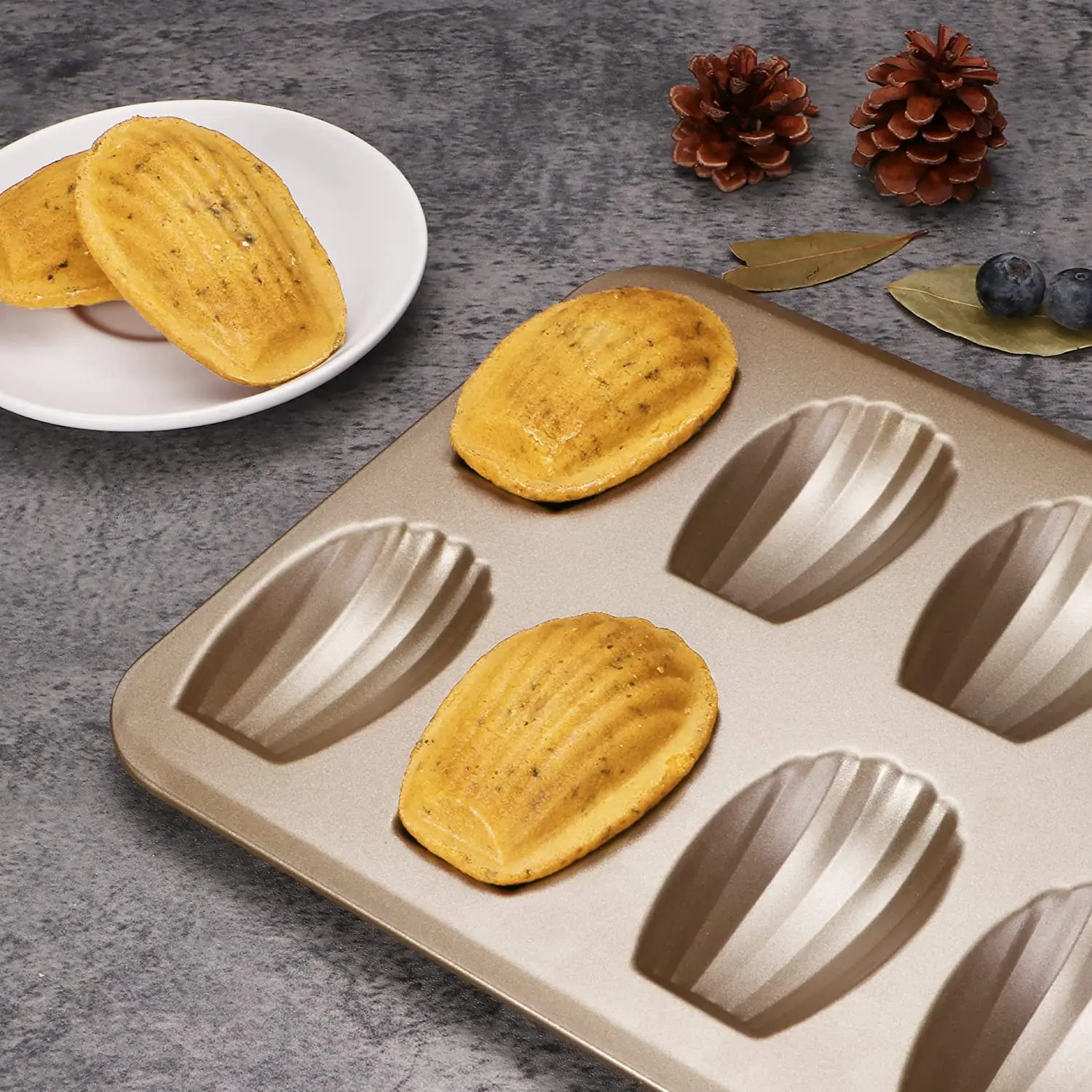 Nonstick Madeleine Pan 12cavity Heavy Duty Madeleine Cookies Trays For