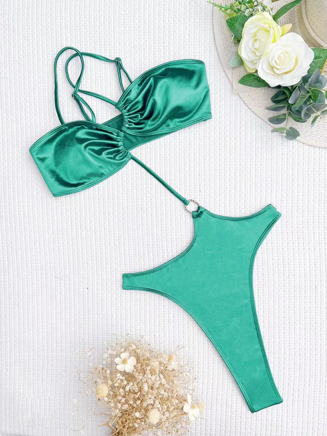Sexy One Piece 2023 New Summer Solid Female Halter Hot Monokini ...
