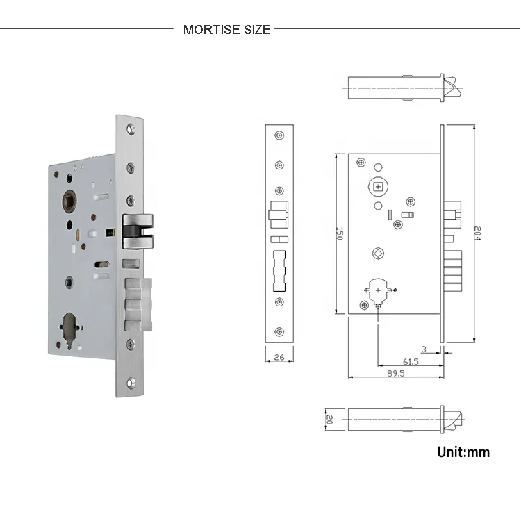 Secure Digital RFID Temic Keyless Door Lock for Hotels and Hostels Stainless Steel Electronic Swipe Card with Backup Key