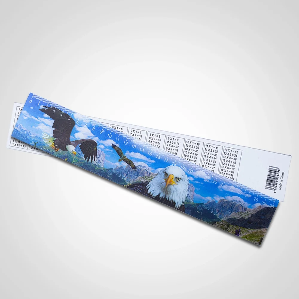 Customized  30cm Lenticular 3D Ruler of Seal Animal for Kids