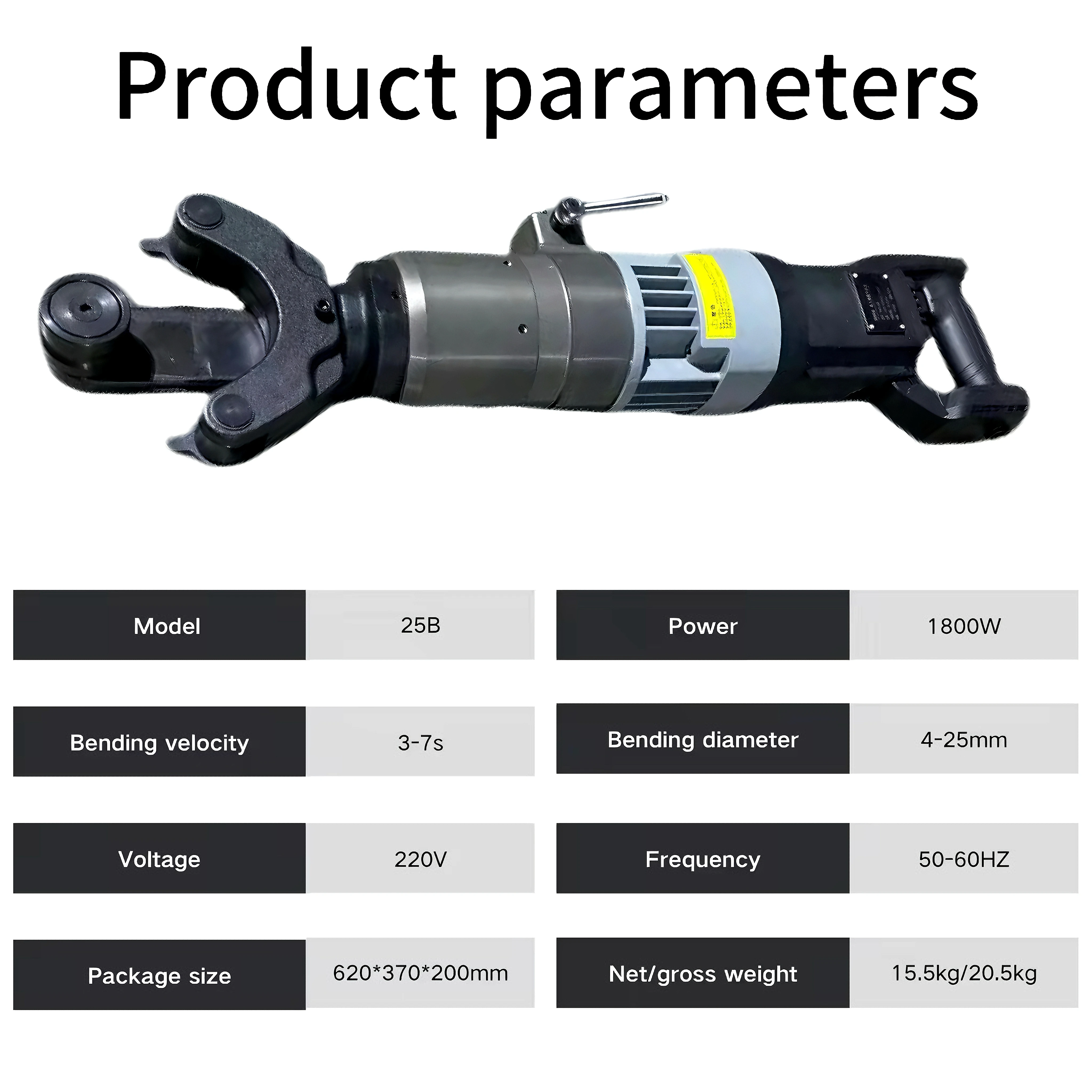 ZX Portable Mini RB22 Manual Hydraulic Rebar Bending Tool Steel
