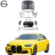 Old upgrade new bodykit For BMW 3 Series F30 F35 facelift 2022 G80 M3 car bumper Front car bumper engine hood