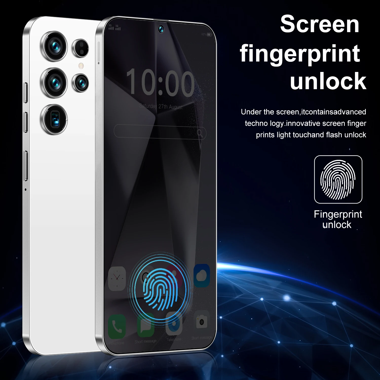 Unlock s26 super 5g mobile phone 7.3inch screen 108mp camera 7800 mah battery dual sim card 1tb read-only memory smart function_21