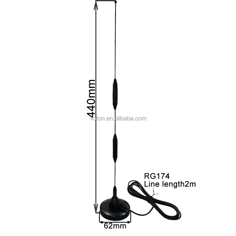 High Gain 3-15dBi External Magnetic Base Loop Antenna for 4G LTE GSM Antenna with 2m RG174 RF Cable Wireless Router SMA Antennas