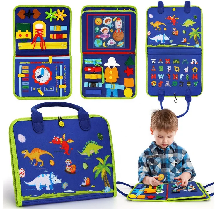 Baby Felt Learning Board Pack Cloth Book Early Childhood Education Busy ...