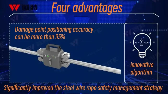 Construction Machinery Parts Quantitative Non-Destructive Testing (NDT) of Steel Wire Ropes Magnetic Inspection